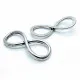 1x silberfarben Infinity 35x14mm Unendlichkeitszeichen Lederband Verbinder - Schmuckzubehör - Leisure-Beads DIY