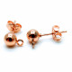 1 Paar rosegoldfarben Ohrstecker mit Öse 16x7,5x5mm - Schmuckzubehör
