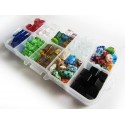 Bunter Glas Perlenmix in Sortierbox - Schmuckzubehör Set