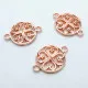 10x rosegoldfarbene Verbinder 21x15mm - Schmuckzubehör - Leisure-Beads DIY