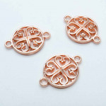 10x rosegoldfarbene Verbinder 21x15mm - Schmuckzubehör
