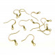 10x bronzefarben Ohrfedern 17x15,5mm Ohrhaken mit Stopper - Schmuckzubehör Ohrringe