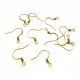 10x bronzefarben Ohrfedern 17x15,5mm Ohrhaken mit Stopper - Schmuckzubehör Ohrringe - Leisure-Beads DIY