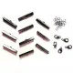 10 gunmetal Bandklemmen 30mm + 5 Karabiner + 10 Biegeringe als Schmuckzubehör Set für Halsband - gunmetal Schmuckzubehör Set - Leisure-Beads DIY