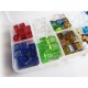 Bunter Perlenmix aus Kristallglas, Glas und Millefiori - Schmuckzubehör Set