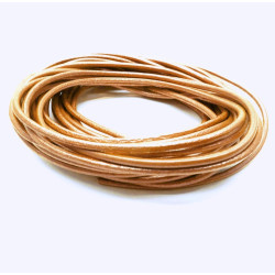 Leisure-Beads - 95cm antikgoldfarben Lederschnur 2mm Perlglanz Lederband - Schmuckzubehör Lederband