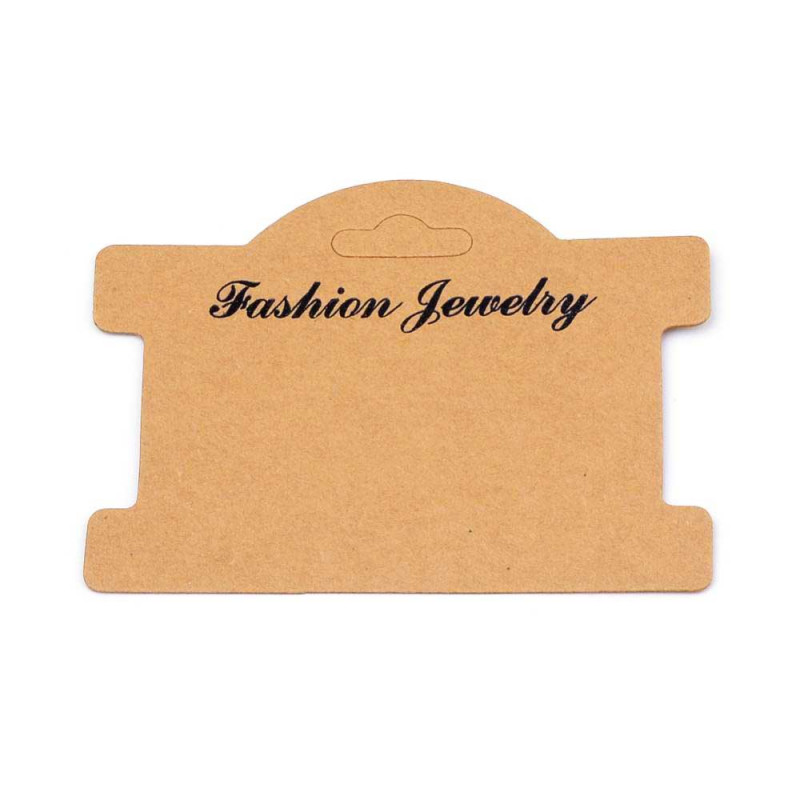 20 natur braune Schmuck Karten 75x96x0,5mm für Ketten Papier - Schmuckzubehör - Leisure-Beads DIY