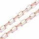 Edelstahl Halskette 9,7x4,2x0,6mm rosegoldfarben Paperclip - Schmuckzubehör - Leisure-Beads DIY
