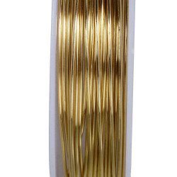 Leisure-Beads - 1,8m Kupferldraht 1mm goldfarben Schmuckdraht - Schmuckzubehör