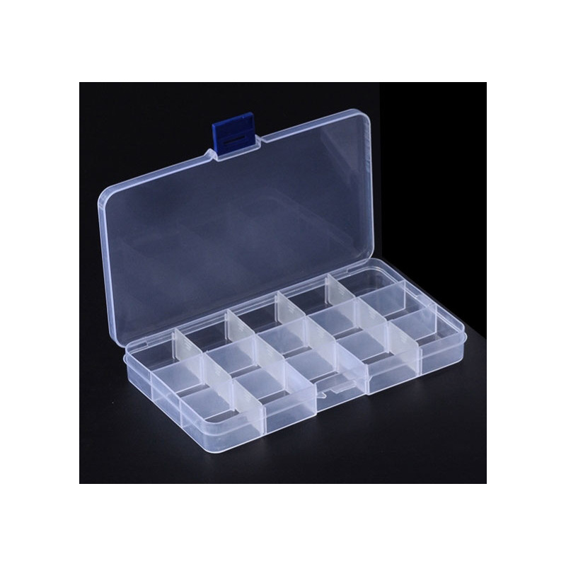 Transparente Aufbewahrungsbox 19x10,2x2,2cm - Schmuckzubehör - Leisure-Beads DIY