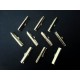 10x Bandklemme 30mm hellsilberfarben versilbert - Schmuckzubehör
