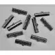 10x silberfarbene Bandklemme 25mm Bandverbinder mit Textur - Schmuckzubehör - Leisure-Beads DIY