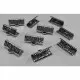 10x silberfarbene Bandklemme 16mm Bandverbinder mit Textur - Schmuckzubehör - Leisure-Beads DIY