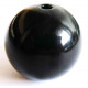 1x große schwarze Acryl Perle 23mm glatt - Schmuckzubehör