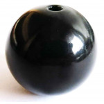 1x schwarze Acryl Perle 23mm glatt - Schmuckzubehör