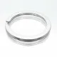 1x Edelstahl Schlüsselring 25mm flacher Ring silberfarben - Schlüsselanhänger selber machen - Leisure-Beads DIY
