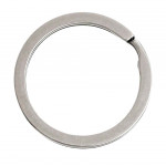 1x Edelstahl Schlüsselring 32mm flach silberfarben - Schlüsselanhänger
