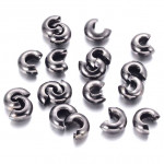 20 gunmetal Kaschierperlen 5mm - Schmuckzubehör
