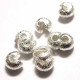 Hellsilberfarbene Stardust Kaschierperlen 4x5mm platinfarbene Stardust Cover Crimp Perlen - Schmuckzubehör