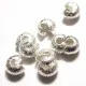 Hellsilberfarbene Stardust Kaschierperlen 4x5mm platinfarbene Stardust Cover Crimp Perlen - Schmuckzubehör - Leisure-Beads DIY