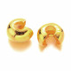 20 Kaschierperlen 4mm goldfarbene Cover Crimp Perlen - Schmuckzubehör