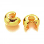 20 goldfarbene Kaschierperlen 4mm Cover Crimp Perlen - Schmuckzubehör