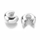 Hellsilberfarbene Kaschierperlen 4mm Cover Crimp Perlen - Schmuckzubehör - Leisure-Beads DIY