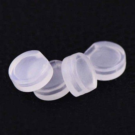 Leisure-Beads - 2x transparente Polster für Ohrclips 7,5x3mm - Schmuckzubehör