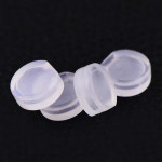 2x transparente Polster für Ohrclips 7,5x3mm - Schmuckzubehör