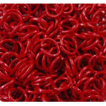 50x roter Biegering 5mm x 0,7mm aus Eisen rund - Schmuckzubehör