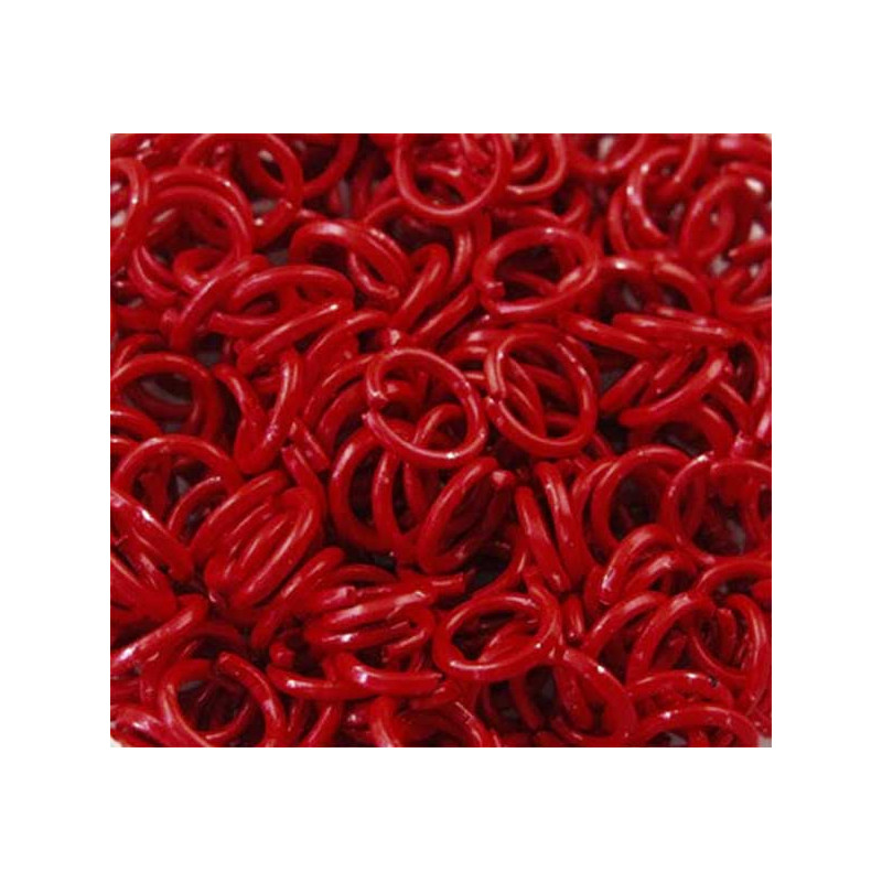 50x roter Biegering 5mm x 0,7mm aus Eisen rund - Schmuckzubehör - Leisure-Beads DIY