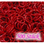 500x roter Biegering 5mm x 0,7mm aus Eisen rund - Schmuckzubehör
