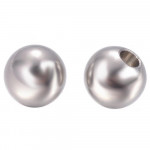 2x Edelstahl Abschluss Innen 2mm 6x6mm halb gebohrt Endkappe - Schmuckzubehör Endkappe