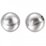 2x Edelstahl Abschluss Innen 2mm 8x8mm halb gebohrt Endkappe - Schmuckzubehör Endkappe