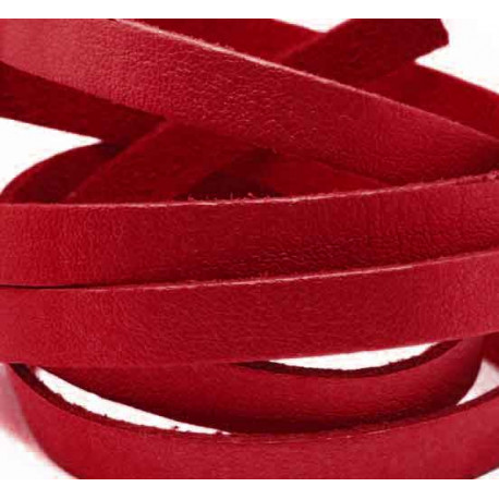 Leisure-Beads - 1m dunkelrotes Kunstlederband 8mm x 1,5mm matt - Schmuckzubehör Lederband