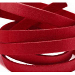 1m dunkelrotes Kunstlederband 8mm x 1,5mm matt - Schmuckzubehör Lederband