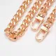 1x KC-Goldfarbene Handtaschen Kette 120cm x 1cm Panzerkette - Zubehör Handtasche - Leisure-Beads DIY