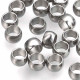 10x Edelstahl Perle 3x2mm Loch 2mm silberfarben - Edelstahl Schmuckzubehör