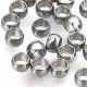 10x Edelstahl Perle 3x2mm Loch 2mm silberfarben - Edelstahl Schmuckzubehör - Leisure-Beads DIY