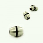 1x Edelstahl Magnetverschluss II. Wahl Innen 4mm 13x10mm silberfarben- Schmuckzubehör