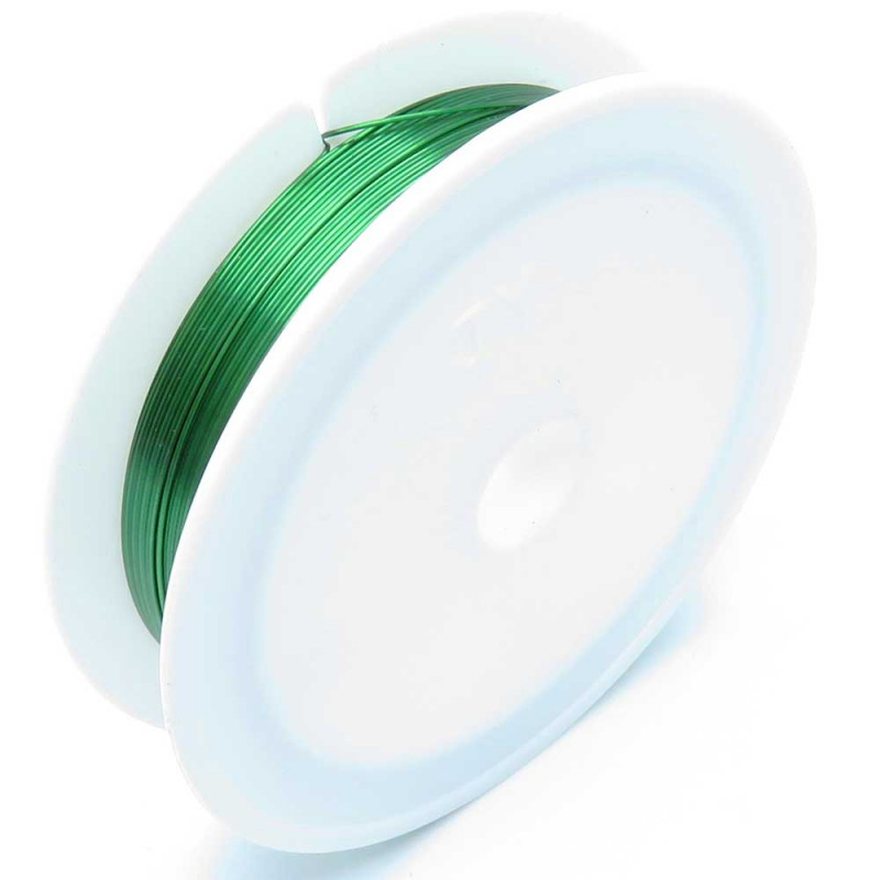 12m dunkelgrüner Eisendraht 0,4mm - Schmuckzubehör - Leisure-Beads DIY