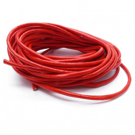 Leisure-Beads - 95cm orangerote Lederschnur 2mm - Schmuckzubehör