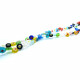 63 Stück runde 6mm Millefiori Perlen Mix - Schmuckzubehör