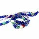 3x Strang blau bunte Millefiori Perlen MIX 26 im Perlenmix - Schmuckzubehör Millefiori - Leisure-Beads DIY