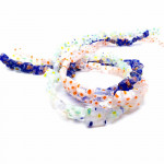 3x Strang blau transparente Millefiori Perlen MIX 29 - Schmuckzubehör