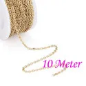 10m Edelstahl Gliederkette 2,5x2mm goldfarben - Edelstahl Schmuckzubehör - Leisure-Beads DIY
