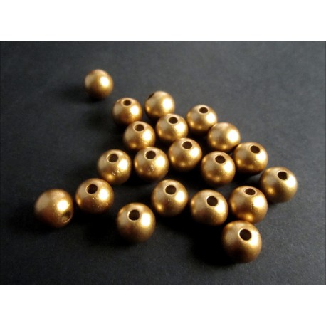 Leisure-Beads - 20x goldfarbene Acryl Perlen 8mm - Schmuckzubehör