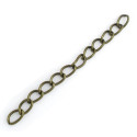 10x ca. 5cm bronze Verlängerungskette 3mm bronzefarbene Verlängerungskettchen - Schmuckzubehör