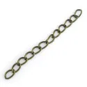 10x ca. 5cm bronze Verlängerungskette 3mm bronzefarbene Verlängerungskettchen - Schmuckzubehör - Leisure-Beads DIY