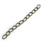 10x 5cm bronzefarben Verlängerungskette 3mm - Schmuckzubehör